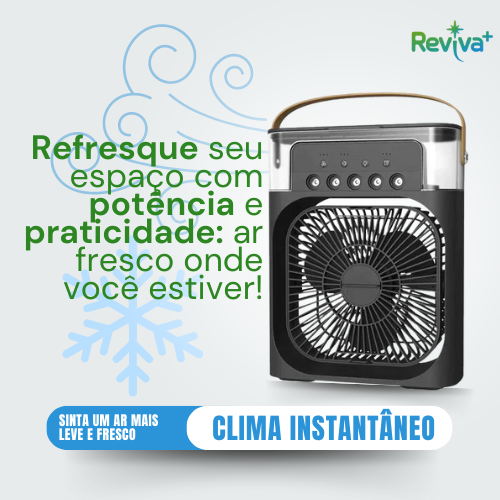 Mini Climatizador De Ar c/ Reservatorio Para Água e Gelo