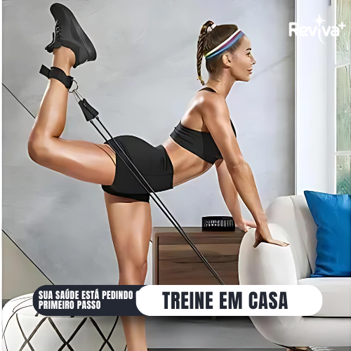 Kit Elástico Extensor Profissional 11 Peças, Musculação Yoga e Pilates